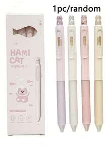 Bộ 4 bút hoặc 2 bút/bộ, bút bi hình mèo sáng tạo 0.5mm, mực đen khô nhanh, thân bút nhựa nhẹ, dụng cụ văn phòng phẩm, bút bi đen hình mèo nhũ ngọc trai, bút bi bấm nút, viết trơn tru, thích hợp cho văn phòng, viết nhật ký, quà tặng cho người yêu mèo, văn phòng phẩm độc đáo, thiết kế sáng tạo, bền, đặc biệt dành cho nhân viên văn phòng, cần thiết cho mùa tựu trường. - Nhiều màu - Xem 15