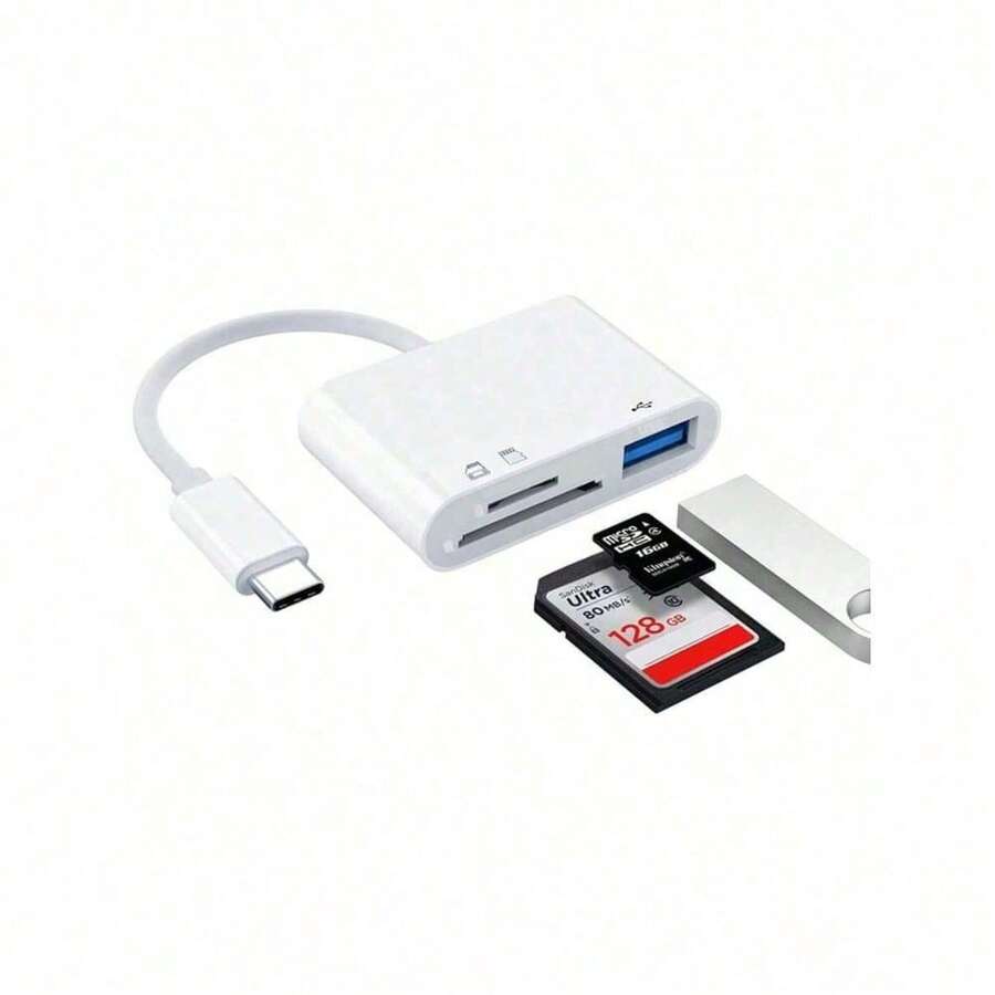 3-In-1 USB-C Micro SD Card Reader Adapter, Compatible With  Pro, And More USB-C Devices - 查看 1