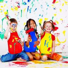 1-24pcs Long Sleeve Waterproof Art Smocks, Suitable For Teenagers And Artists - Durable Non-Woven Polyester Fabric, Perfect For Classroom, Kitchen, Crafts And Party Activities, Children's Art Supplies, Craft Aprons, Fun Designs, Easy Care Non-Woven Fabric, Applicable For Kitchen, Classroom, Community Events, Parties, Arts And Crafts Painting Activities - Multicolor - View 10