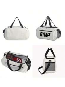 Large Capacity Lightweight Sports Handbag With Fitness Theme - Reinforced Handle, Adjustable Shoulder Strap, Machine Washable Oxford Fabric, Suitable For Yoga, Gym Training, Commuting, Accessory Storage, Back To School, Valentine's Day Gift, Easter, Mother's Day - Multicolor - View 5
