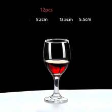 [Set de 6 piezas/12 piezas] Copas de vino tinto de estilo europeo, vasos de vino de tallo alto y vidrio grueso, juego de cristalería para hotel y restaurante, cristal sin plomo, diseño a prueba de roturas, transparente, adecuado para cenas, fiestas, bodas, vacaciones, cumpleaños, reuniones, actividades de equipo, etc. - transparente - Ver 3