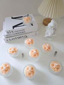 KANOVINO 1个蛋花造型硅胶模具，手工蜡烛DIY制作模具，蜡烛成型模具，大豆蜡烛制作模具，石膏硅胶模具。注意：出售模具 - 灰色 - 查看 2