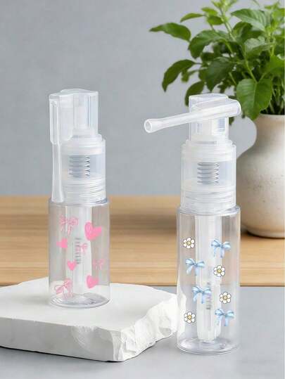 1pc Refillable Powder Spray Bottle With Bow And Heart Pattern,Rocker Nozzle Powder Powder Quantitative Spray Bottle,Long Nose Spray Bottle,Transparent Refillable Glitter Duster Spray Bottle,Watermelon Frost Spray Powder Bottle,Clear Plastic Long Nozzle Cake Decorating Tool,Multifunctional Dispensing Bottles,For Frosting, Dry Powder,Cake Decorating Supplies,Prickly Heat Powder, Nail Art,Various Powder Products,Easy To Carry,Travel-Sized Bottles, Gift For Baking Enthusiasts And Travel Enthusiasts