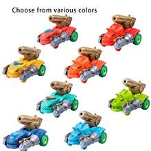 Đồ chơi xe khủng long biến hình không cần pin, phóng bằng quán tính, có thể biến hình thành khủng long ba sừng (Tceratops), bao gồm cả chế độ xe và khủng long, đồ chơi tương tác phù hợp cho bé trai. - Nhiều màu - Xem 11