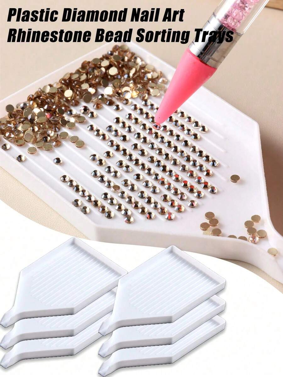 10/5/1pc - Diamond Nail Art Tray, Rhinestone Storage Box, Diamond Painting Tray, DIY Handmade Rhinestone Sorting Tray, Bead Sorting Tray, Diamond Painting Accessories And Tools - Multicolor - View 1