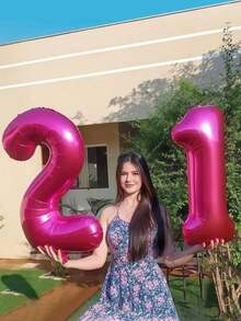 40 Inch Large 18th Birthday Number Balloon Candy Color 21st Birthday Number Balloon 1 Free Accessory 18th Birthday, 21st Birthday Party Decoration Scene Arrangement 18th 21st Photo Props - 18th Birthday - View 24