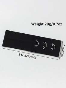 1条时尚朋克风发带，哥特风柔软防滑弹力镂空沙滩/度假发带，弹力瑜伽运动发带，日常佩戴百搭，适合多种场合，假日必备发饰，夏季沙滩发带 - 黑色 - 查看 4