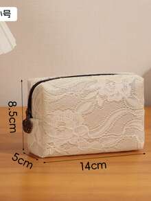 Túi đựng mỹ phẩm ren tối giản và tiện dụng, túi du lịch chống thấm nước dung tích lớn, túi đựng đồ dùng vệ sinh cá nhân. - Lưới ren - Xem 10