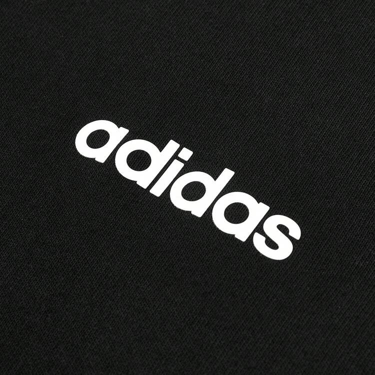 Adidas 男士新款休闲运动圆领T恤 - 黑色 - 查看 4