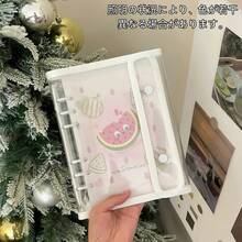 1 Piece - Fresh Transparent Soft Leather A5 Double-Buckle Binder, PVC Material, A5 Binder, Can Be Used As A Photo Album, Sticker Book, Stamp Book, Sticker Binder, Idol Card Organizer, Notebook, Planner, Pocket Book.,Card Holder - Multicolor - View 16