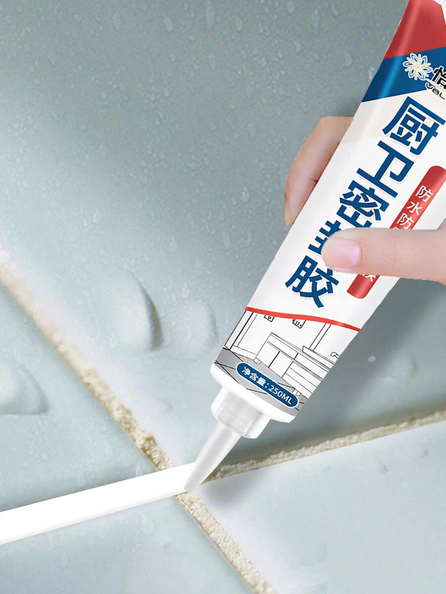 High-Quality Sealant, Adhesive, Silicone Sealant, Waterproof & Mildew-Resistant Sealant, Kitchen & Bathroom Sealant - Strong Bonding, Heat & Cold Resistant, Suitable For Toilet, Sink, Kitchen, Sink, Shower Enclosure
