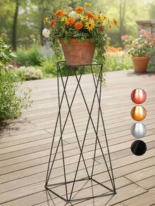 Suporte Tripé Plantas Vaso Chão Quadrado 40cm Alto Grande - rose gold - Visão 5