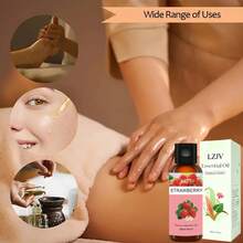 LZJV 100毫升/3.4盎司 + 30毫升/1.0盎司草莓精油扩香套装，草莓精油，按摩油，家用香氛扩香器，面部护理礼品 - 草莓味道 - 查看 8