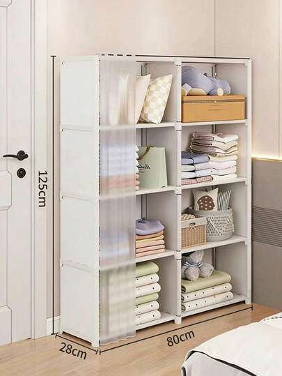 1 件装防尘大容量书架收纳架，多层易组装独立式储物架，超光滑落地式家用客厅储物柜，窄缝小书架，靠墙角收纳节省空间 | 卧室/厨房/衣橱/储物柜两用 | 可收纳衣物/办公用品/厨房用具、整理工具、学习用品，万圣节和圣诞节礼物