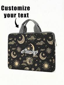 1pc Custom Laptop Bag, Unique Design (Photo, Landscape, Illustration), Large Capacity, Lightweight, Fashionable, Best Gift Choice, Back To School Essential - one-size - View 4