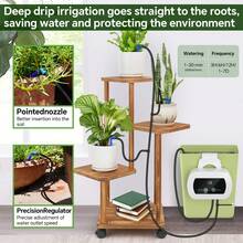 Solar Automatic Watering Kit For Garden, Automatic Drip Watering System With 15 M Watering Hose, Automatic Watering Timer For Holidays, Balconies, Flower Pots, Plants - IC201 - 查看 8
