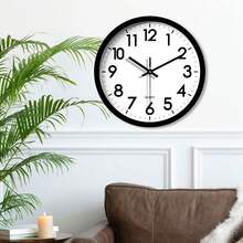 1 chiếc đồng hồ treo tường tối giản màu đen, không gây tiếng ồn, thích hợp cho phòng khách, phòng ngủ, nhà bếp, văn phòng, trang trí nhà cửa, tranh treo tường, thích hợp cho trang trí Halloween, Giáng sinh, Lễ Tạ ơn, Năm mới. - đen - Xem 9