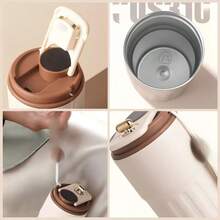 316 Stainless Steel Vacuum Insulated Mug/Coffee Cup With Leak-Proof Lid, Portable Handle And Carrying Strap, Suitable For Outdoor Camping, Durable Construction - 粉色 - 查看 3