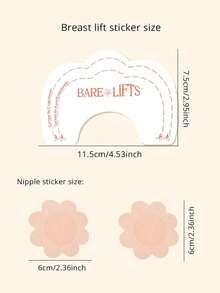 10/20pcs Ultrathin Invisible Breast Petals - Transparent Bust Support Tape For Backless & Strapless Dresses, Seamless Cleavage - Multicolor - View 3