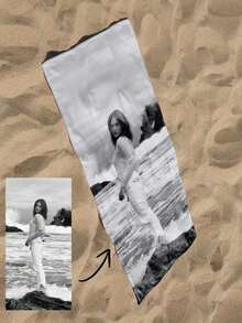 1pc Customized Beach Towel, Personalized Photo Towel, Customized Logo Towel, Customized Text Towel, Personalized Beach Towel, Customized Dog Photo Towel, Summer Holiday Bathroom Decor, Multi-Functional, Durable, Decorative, Reusable, Refined, Fashionable, High-Quality, Vibrant Colors, Modern, Customized, Personalized, Unique, Ideal Gift For Her, Anniversary, Valentine's Day, Mother's Day, Birthday, Father's Day, Graduation, Wedding, Housewarming,Microfiber Customized Beach Towels Polyester Beach Towels Personalized Custom Beach Towel, Custom Your Image/Text/Photo Beach Towel  2D Flat Printed Beach Towel,Soft And Absorbent Microfiber Towel, Multicolor Beach Towels Suitable For Bathroom, Swimming, Fitness, Yoga, Lightweight And Portable, Wind And Sun Protection, Sand-Proof, Ideal For Summer Travel, Vacation, Bathroom Decor Suitable For Men And Women Beach Essentials Summer Beach Essentials Bathroom Towels - Multicolor - View 4