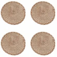 1/4/6/12件装波西米亚风纯色编织绳圆形餐垫，餐桌装饰，家居派对桌面装饰 - 卡其色 - 查看 13