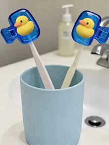 Small Yellow Duck Pattern Toothbrush Holder Portable Combination Set, Portable Toothbrush Cover,Travel Toothbrush Storage Box, Portable Toothbrush Head Protection Clip, Toothbrush Storage Clip,Dustproof Toothbrush Protector For Home & Travel,Suitable For Home And Travel Use, Travel Toothbrush Storage Clip, Protect Your Toothbrush Clean And Care For Your Oral Health - Multicolor - View 15