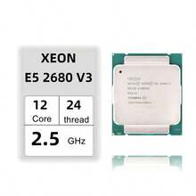Intel Xeon E5 2680 V3 2680V3 CPU 2.5GHz 12 Cores 145W LGA 2011-3 Processor No Fan No Original Box - View 3