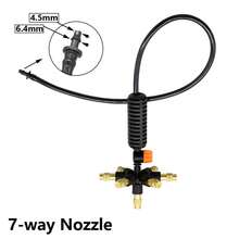 de riego por atomización para invernadero de jardín, Kit de rociador de plástico y latón ajustable de 5/6/vías, humidificación, refrigeración, desempolvado 8MN8 - E - Ver 5