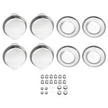 OUKANING 4PCS Buffet Dish Trays, Round Buffet Dish Trays With Lids, Buffet Dish Trays - 1 - 查看 5