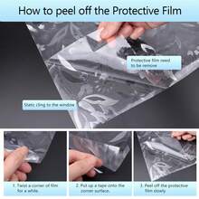 SHAWULA Static Cling 3D Stained Glass Window Film, Rainbow Tulip Privacy Sun Blocking Anti-UV Heat Control Reusable For Home Office 17.7x80 Inch - Champagne - View 8