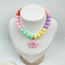 1pc Lovely Pet Cat & Dog Handmade Flower Pendant Necklace Jewelry - Multicolor - View 1