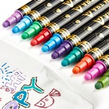 72色丙烯马克笔，双头水彩笔套装，艺术绘画素描马克笔，色彩鲜艳，出墨流畅，不渗墨，双头设计满足不同绘画需求，适用于布料、画布、石头、陶瓷、纺织品绘画，返校学生礼物 - 套裝 - 查看 4