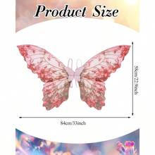 Fairy Wings Adults Women - Wings Fairy Costume For Dress Up Fantasy Renaissance Renfaire Cosplay - Pink - View 7