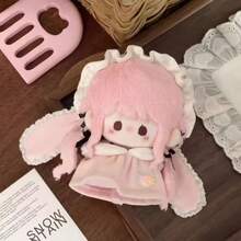 10厘米毛绒娃娃衣服，兔子睡衣派对系列桃子Momo和蓝莓Momo套装，约10厘米棉质填充泰迪熊娃娃可替换服装配件 - 彩色 - 查看 5