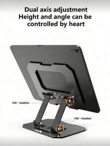 1pc Rotatable Metal Flat Stand, Laptop Stand, Desktop Phone Holder, Computer Heat Dissipation Rack - Multicolor - View 5