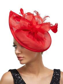 1 pezzo Fascinator a forma di goccia per donne, fascia per capelli, fermaglio per capelli, cappello pillbox da derby, cappello da chiesa, copricapo, Kentucky, cocktail, tea festa, matrimonio, ballo di fine anno, accessori per capelli - Multicolore - Visualizzare 15