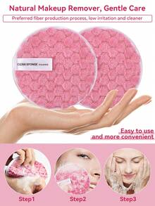 MAANGE 3 Peças Esponja Removedora de Maquiagem, Esponja de Maquiagem, Macia ao Toque, Uso Duplo Seco e Úmido, Ferramentas de Maquiagem Reutilizáveis, Ferramenta de Maquiagem Portátil para Viagem, Acessórios de Maquiagem Presentes para Amigos - Melancia - Visão 5