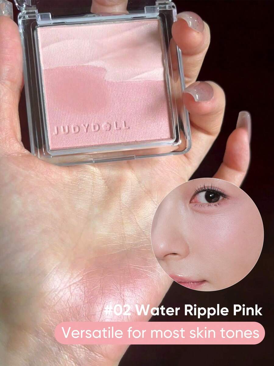 JUDYDOLL 水润缎光腮红，双色透明透亮腮红，打造日常健康光泽和透亮肤色 - #02 Wavy Pink - 查看 1