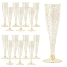 OBOVAY Bộ 5/10 ly sâm panh cao cấp 5oz có thể tái sử dụng, thích hợp cho các bữa tiệc, đám cưới, sinh nhật, ngày Valentine và các buổi tụ họp khác nhau, thích hợp để đựng món ăn, bánh cupcake (Ly nhựa, kỷ niệm, ly nước, ly sâm panh, bình đựng đồ uống, ly rượu vang, đồ dùng tiệc tốt nghiệp, ly sâm panh) - Xem 29