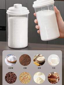 4pcs Rice And Grain Containers, Sealed Multi-Grain Storage Jars With Measurement Markings, High-Temperature Resistant Food Storage Containers, Reusable Spice Jars For Kitchen Use, Suitable For Beans, Rice, Flour, Spices, White Sugar, And Flour Kitchen Airtight Storage Jars - View 10