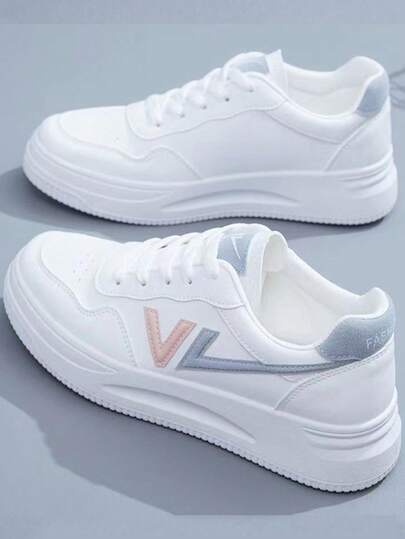 Tenis Casuales Transpirables Con Suela Alta Para Mujer, Nude,Tenis Blancos Mujer ,Nude,Tenis Blancos Mujer , uaves y Cómodos | Color Blanco y Nude, Zapatos de Moda Ortopédicos