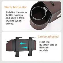 Premium Multifunctional Car Back Seat Storage Rack, Convenient Car Organizer With Tissue Box, Cup Holder For Water, Milk Tea, Drinks, Phone & Essentials, Advanced Car Storage Solution - màu đen - Xem 3