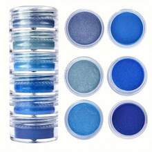 6 couleurs/set Nouveau kit de fabrication de bijoux, poudre de perle, résine, poudre minérale de mica, résine époxy, bijoux de bougie 6 couleurs - Ensemble de 6 poudres de teinture de couleur - Voir 20