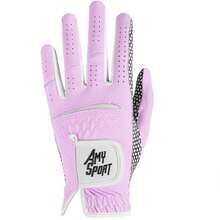 FINGER TEN Women Golf Glove Left Hand 1 Pack, All-Weather Non-Slip Grip Design For Driving Range Practice And Course Play, Comfortable Fit & Enhanced Control For Golfers - Purple - View 2