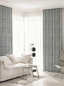 1pc Blackout Thermal Insulated Curtain Fabric - 99% UV-Resistant Polyester, Rod Pocket Hanging, Non-Bleachable Plain Weave, Bedroom Art Theme, Coated Blackout Thermal Insulation, Noise Reduction - Ideal For Bedroom, Farmhouse And School Deep Sleep (280g Fabric Weight) - Multicolor - View 7