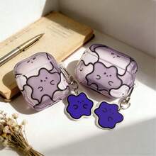 Estuche para auriculares de slime morado lindo, funda protectora suave compatible con auriculares Apple - transparente - Ver 3