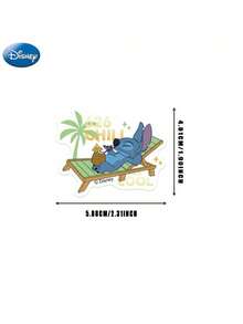 Disney 50pcs Official Stitch Stickers, DIY Packaging Tape Stickers, Suitable For Daily Or Party Holiday Decoration, Fun Gift For Friends - one-size - View 3