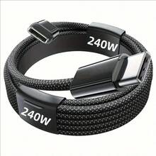 Cáp dữ liệu USB C sang USB C bằng sợi nylon bện hợp kim, cáp sạc nhanh 240W C sang C [3.3FT, 6.6FT, 10FT, 1 gói 3 cái] Cáp sạc nhanh USBC sang USBC loại C, tương thích với Apple 17, 16, 15 Pro Max, Pro, S25, S24, S23, quà tặng Ngày Phụ nữ, sinh nhật, lễ kỷ niệm - Nhiều màu - Xem 14