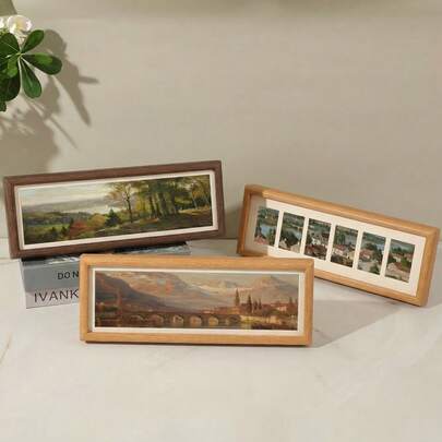 1pc Vintage Mortise And Tenon Solid Wood Photo Frame - With Easy-Open Back Board And Nail, Classic Home Decor Art Piece, Can Be Hung On Wall, Essential For Spring Wall Decor, Easter Gallery Wall Accent, Mother's Day Gift, Wedding Memento, Farmhouse Style Display, Bohemian Wall Upgrade, Spring Photo Display System