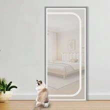 Cat Proof Door Curtain, No Drill Self-Install Zipper Mesh Screen, Nano Mesh Ventilation Anti-Mosquito, Bedroom/Living Room Pet Barrier Mesh Net - White D Type - View 8